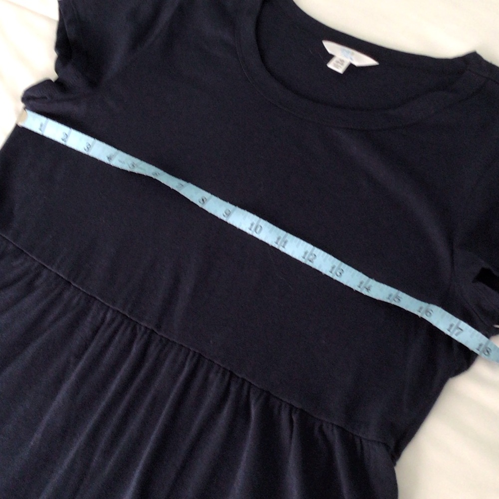 Time and Tru - Women’s Navy Blue, Short Sleeved, Casual Dress - Picture 5 of 11